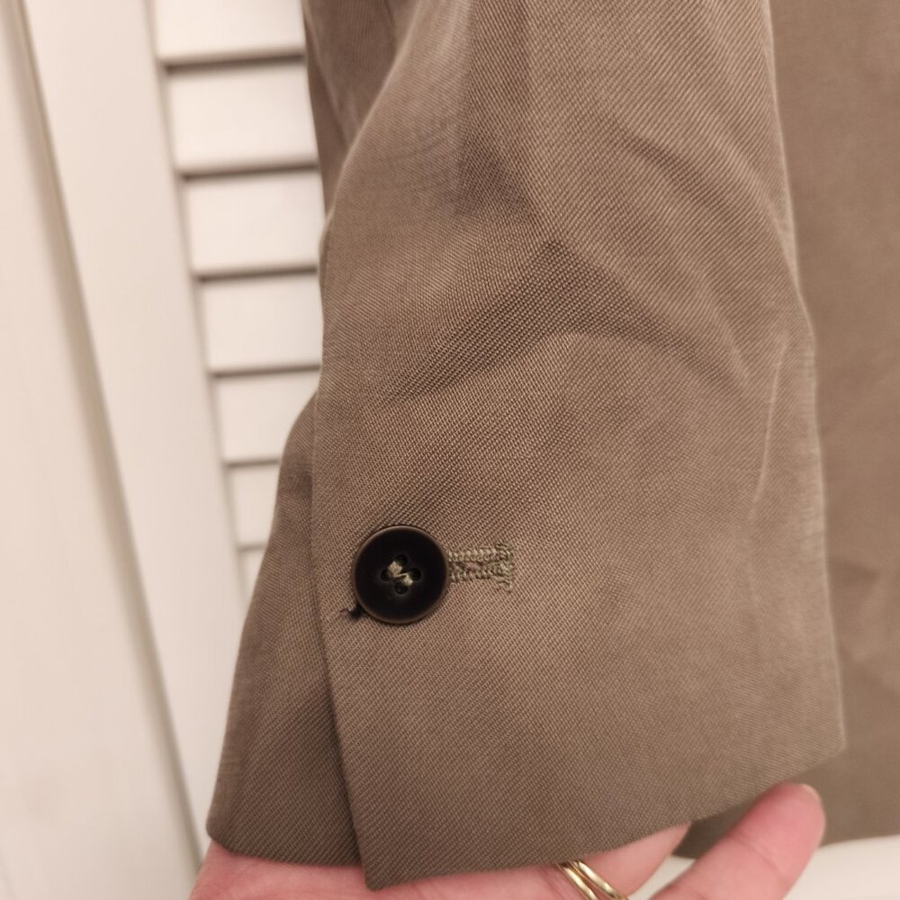 Boss Babe Fit- Zara NWOT Olive Green DBL Breasted Blazer - Picture 4 of 6